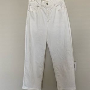 Madewell slim wide leg crop in tile white